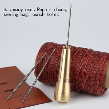 MIUSIE 1-4Pcs платнени кожени обувки за палатка шиене шило конус кожени занаяти комплект игли комплекти инструменти за ремонт ръчни шевове