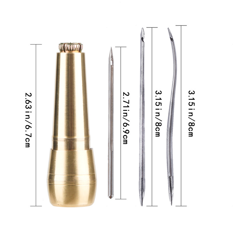 MIUSIE 1-4 bucăți cort din piele de pânză pantofi de cusut awl conic din piele kit de ace pentru reparare set de instrumente cusătură manuală