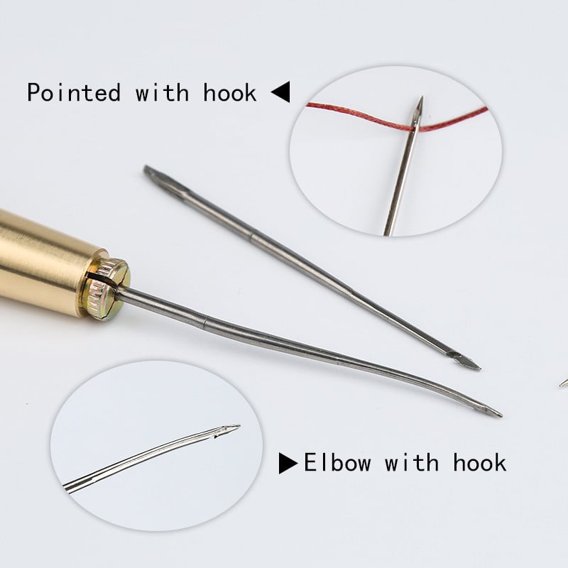 MIUSIE 1-4 bucăți cort din piele de pânză pantofi de cusut awl conic din piele kit de ace pentru reparare set de instrumente cusătură manuală