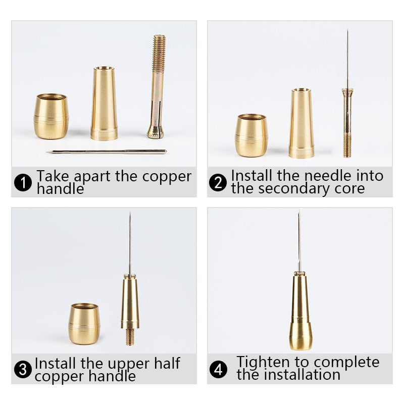 MIUSIE 1-4 bucăți cort din piele de pânză pantofi de cusut awl conic din piele kit de ace pentru reparare set de instrumente cusătură manuală