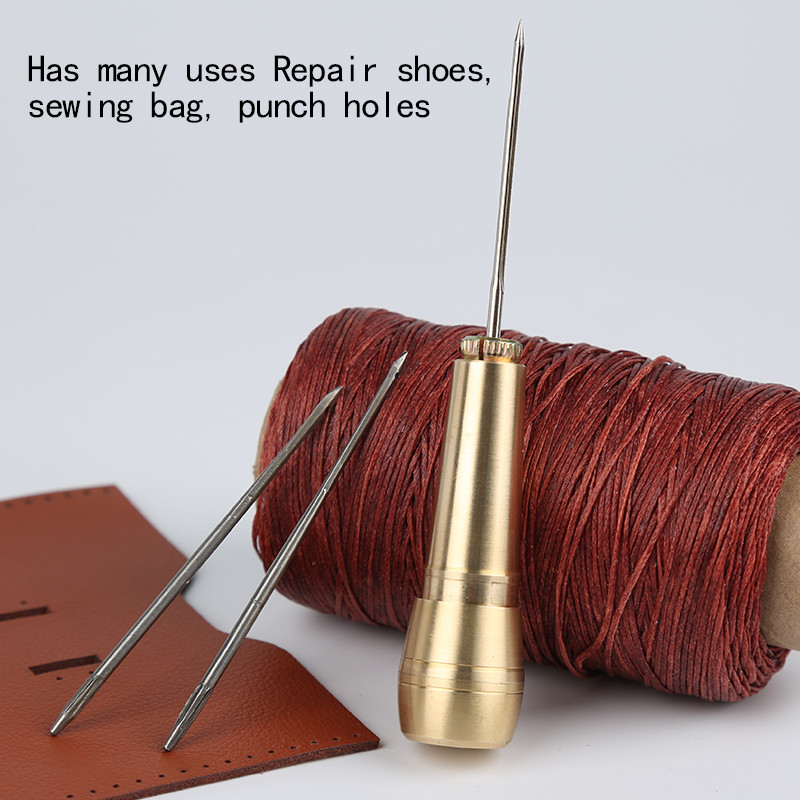 MIUSIE 1-4 bucăți cort din piele de pânză pantofi de cusut awl conic din piele kit de ace pentru reparare set de instrumente cusătură manuală