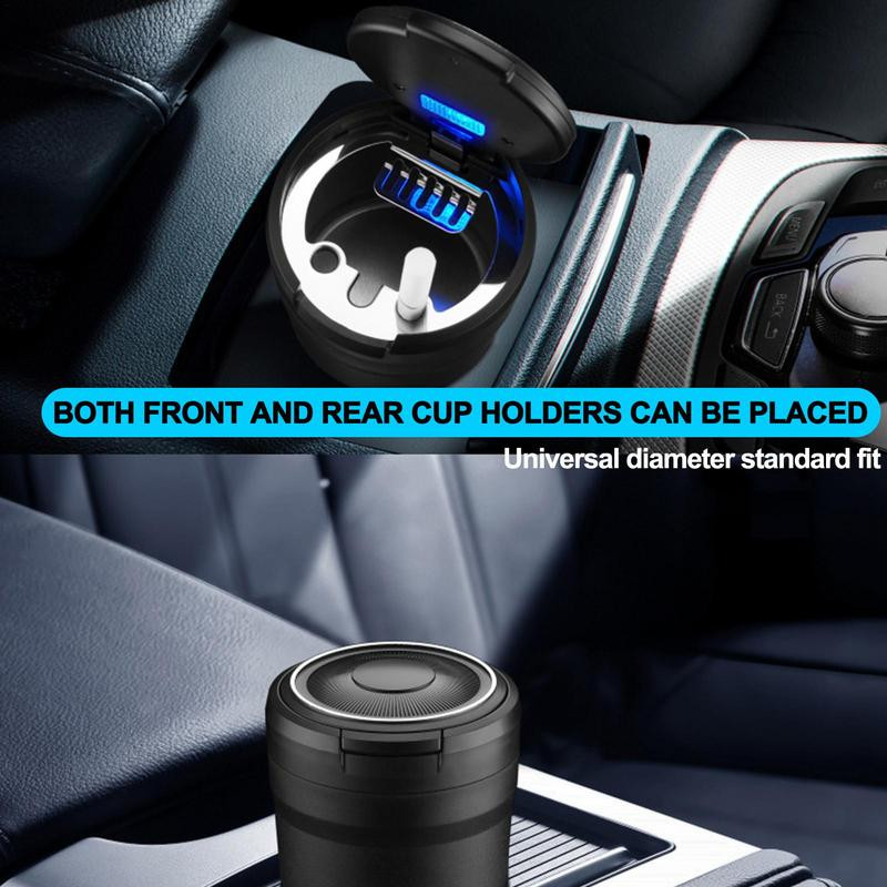 Tuhatoos auto välitingimustes kasutamiseks mõeldud kontorisse kaasaskantava auto tuhatoosi kaanega Autotööstuses kasutatava LED-valgustusega tuhatoos auto koju ja koju