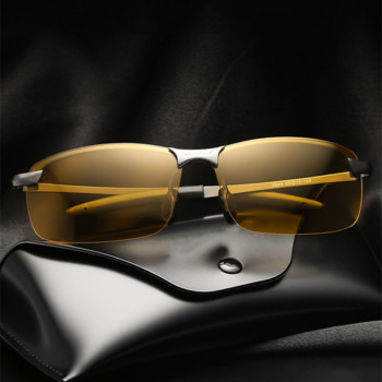 Мъжки очила за нощно виждане Дамски поляризирани слънчеви очила Жълти лещи против отблясъци Очила Слънчеви очила за нощно шофиране Очила UV400
