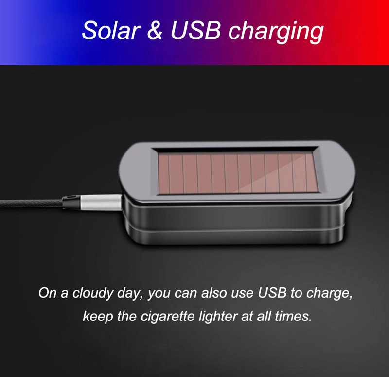 JINSERTA Scrumieră LED pentru mașină cu energie solară reîncărcabilă Coș de gunoi pentru mașină Brichetă detașabilă Lumină LED pentru suport de pahare pentru mașină