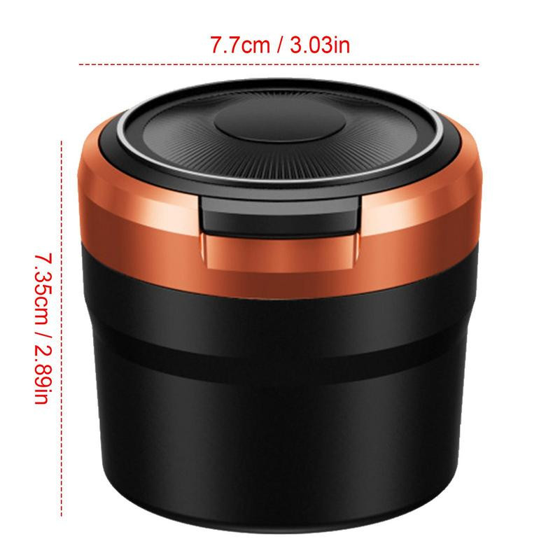 Scrumieră portabilă pentru vehicule Scrumieră automată cu lumină LED Scrumieră ușor de curățat pentru mașină Mini coș de gunoi auto cu capac Portabil