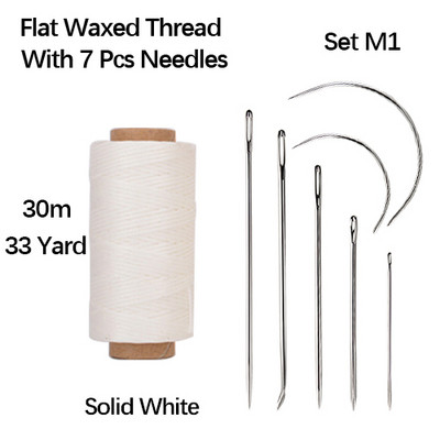 30 m/rolă fir plat cerat 0,8 mm 150D poliester linie de cusut pentru piele cusătură manuală sfoară din piele accesorii pentru instrumente de bricolaj