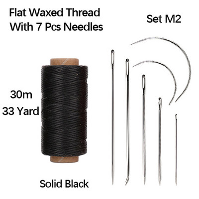 30 m/rolă fir plat cerat 0,8 mm 150D poliester linie de cusut pentru piele cusătură manuală sfoară din piele accesorii pentru instrumente de bricolaj