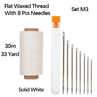 30 m/rolă fir plat cerat 0,8 mm 150D poliester linie de cusut pentru piele cusătură manuală sfoară din piele accesorii pentru instrumente de bricolaj