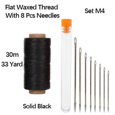 30 m/rolă fir plat cerat 0,8 mm 150D poliester linie de cusut pentru piele cusătură manuală sfoară din piele accesorii pentru instrumente de bricolaj