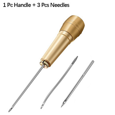 Cusut cu mâner de cupru Awl Cusător de mână Instrument de reparare a pantofilor pentru bricolaj, pânză, ace din piele, bricolaj, piele cerata, instrumente de cusut