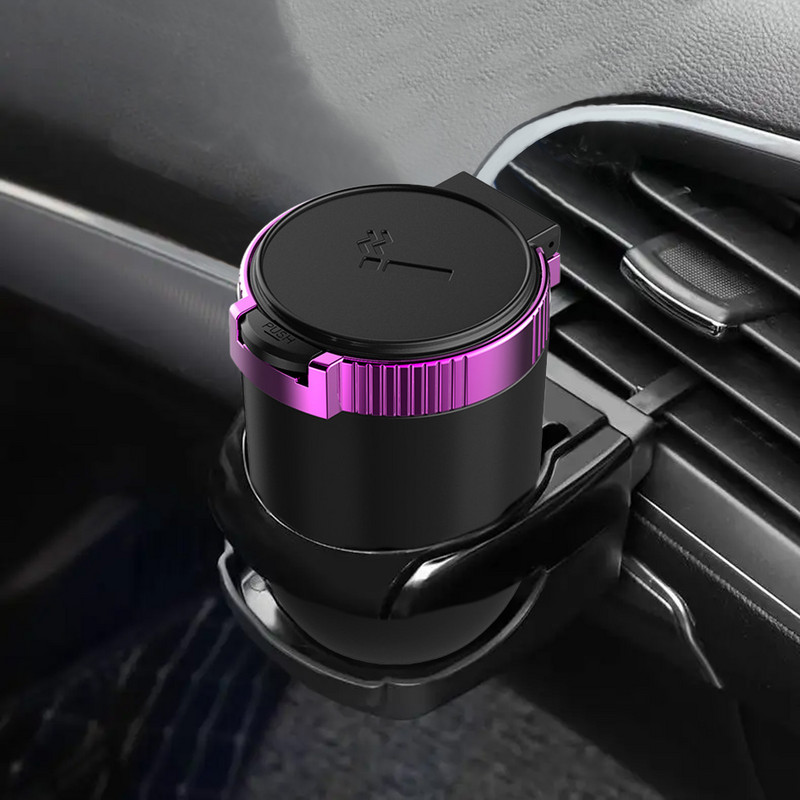 Scrumieră auto cu LED Scrumiere portabilă pentru suport pentru pahare Scrumieră detașabilă Scrumieră automată fără fum Scrumiere cu capac rezistentă la scurgeri