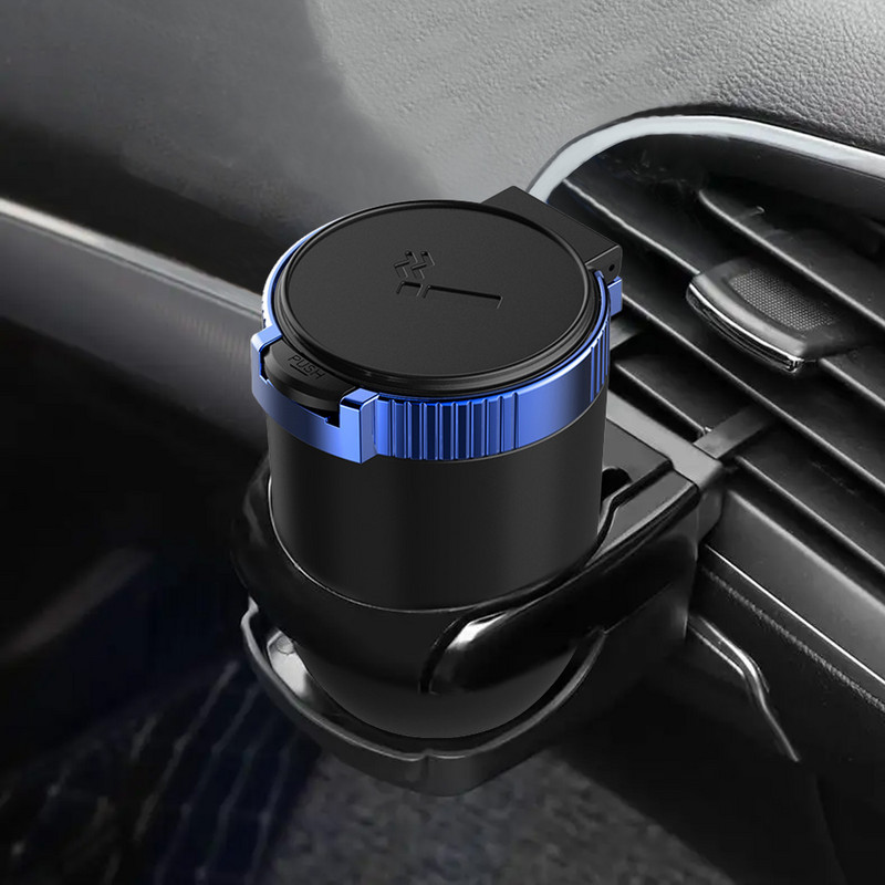 Scrumieră auto cu LED Scrumiere portabilă pentru suport pentru pahare Scrumieră detașabilă Scrumieră automată fără fum Scrumiere cu capac rezistentă la scurgeri