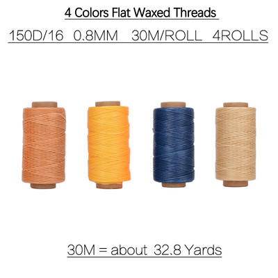 Varinis yla su kablio adata batsiuvio batų taisymui 30M plokščias vaškuotas siuvimo siūlas rankų siuvimo oda drobės perforavimo įrankis