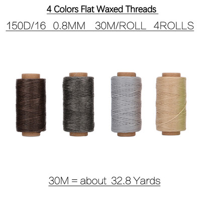 Varinis yla su kablio adata batsiuvio batų taisymui 30M plokščias vaškuotas siuvimo siūlas rankų siuvimo oda drobės perforavimo įrankis