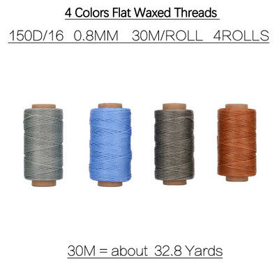 Varinis yla su kablio adata batsiuvio batų taisymui 30M plokščias vaškuotas siuvimo siūlas rankų siuvimo oda drobės perforavimo įrankis