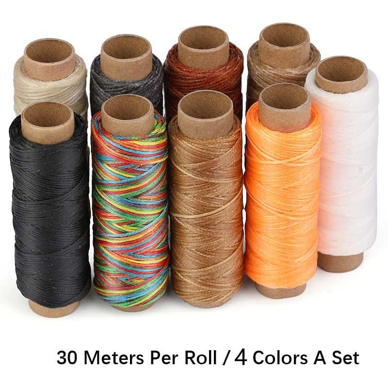 Varinis yla su kablio adata batsiuvio batų taisymui 30M plokščias vaškuotas siuvimo siūlas rankų siuvimo oda drobės perforavimo įrankis