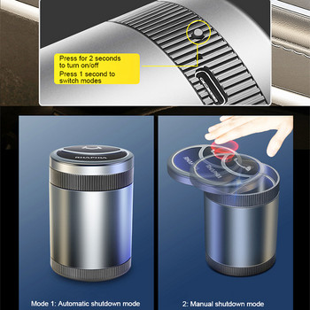 Пепелник за кола от SEAMETAL, забавител на горенето, чаша за съхранение на монети за боклук, пепелник за кола, електрически индукционен отвор с LED светлина