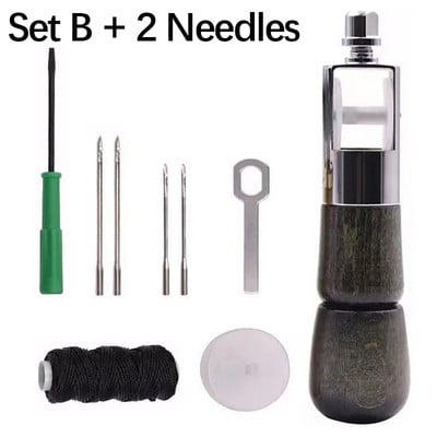 Speedy Stitcher Sewing Awl Kit Bőr kézműves varrás viaszos cérna tűk Bőr kézműves varrócipők javítóeszközök