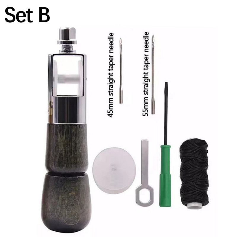 Speedy Stitcher Sewing Awl Kit Bőr kézműves varrás viaszos cérna tűk Bőr kézműves varrócipők javítóeszközök