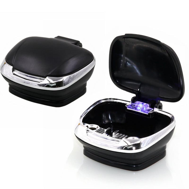 Autós hamutartó LED-lámpákkal Személyre szabott autós hamutartó Innovatív, hordozható hamutartó autóipari belső tér