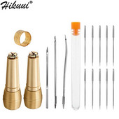 Set de ace cu mâner din cupru, 6 bucăți/set, din piele, pânză, țesătură, instrument de reparare a pantofilor, ace pentru cusut, pentru cusut