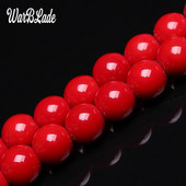 Augstas kvalitātes dabīgā akmens sarkanas koraļļu krelles, apaļas brīvas krelles 4 mm 6 mm 8 mm 10 mm 12 mm 14 mm rotaslietu izgatavošanai kaklarota DIY rokassprādze