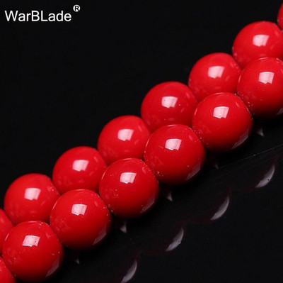 Augstas kvalitātes dabīgā akmens sarkanas koraļļu krelles, apaļas brīvas krelles 4 mm 6 mm 8 mm 10 mm 12 mm 14 mm rotaslietu izgatavošanai kaklarota DIY rokassprādze