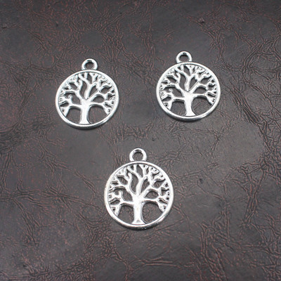 10db Rose Gold Silver Life Tree medál csatlakozó ékszerkészítéshez varázslat karkötő nyaklánchoz DIY kézzel készített ékszerek leletek