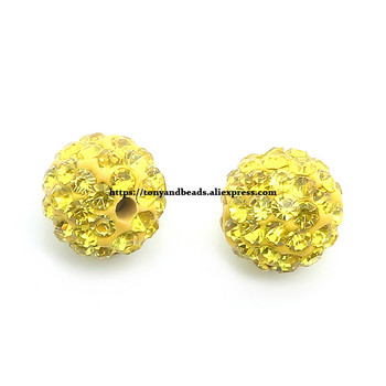 (10Pcs= Παρτίδα !) AA Ποιότητα Κρυστάλλου Rhinestone Pave χάντρες μπάλας ντίσκο χονδρικής 16 χρώματα 8 10 12mm Επιλογή μεγέθους