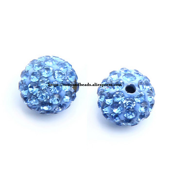 (10Pcs= Παρτίδα !) AA Ποιότητα Κρυστάλλου Rhinestone Pave χάντρες μπάλας ντίσκο χονδρικής 16 χρώματα 8 10 12mm Επιλογή μεγέθους