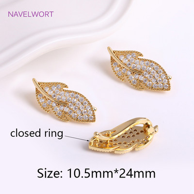 Blizgantys cirkonio perlų užsegimai, lapų / plunksnų / drugelio formos jungtys, „pasidaryk pats“ perlų papuošalų kūrimas