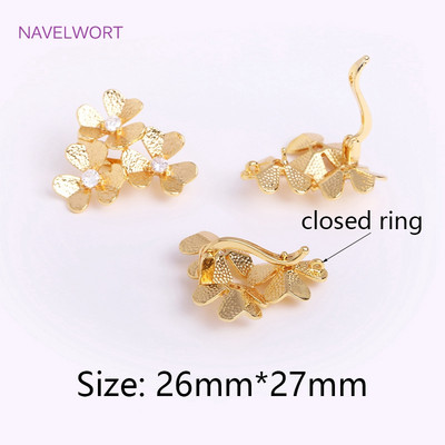 Blizgantys cirkonio perlų užsegimai, lapų / plunksnų / drugelio formos jungtys, „pasidaryk pats“ perlų papuošalų kūrimas