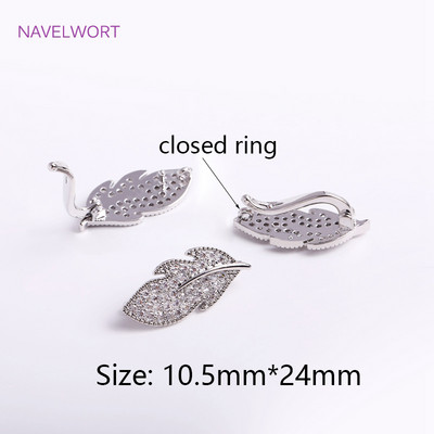 Blizgantys cirkonio perlų užsegimai, lapų / plunksnų / drugelio formos jungtys, „pasidaryk pats“ perlų papuošalų kūrimas