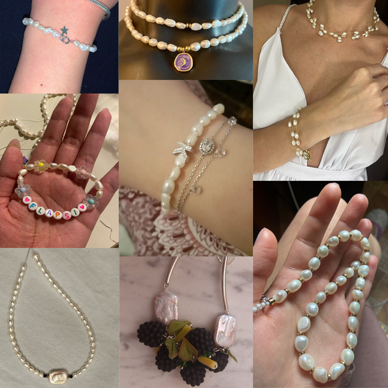 100% naturaalsete mageveepärlite hulgimüük A/AA/AAA kvaliteetsed riisikujulised helmed ehete valmistamiseks DIY käevõrude kaelakee