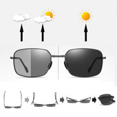 Fotokróm napszemüvegek Férfi Polarizált Vezető Kaméleon Szemüvegek Férfi Változó Színű Napszemüvegek Nappali Éjjellátó Összecsukható szemüvegek