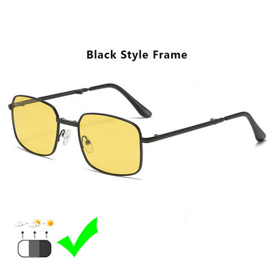 Fotokróm napszemüvegek Férfi Polarizált Vezető Kaméleon Szemüvegek Férfi Változó Színű Napszemüvegek Nappali Éjjellátó Összecsukható szemüvegek