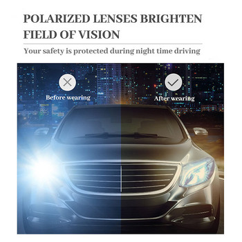 Κλιπ γυαλιών οδήγησης νυχτερινής ασφάλειας αυτοκινήτου Αντιθαμβωτικά γυαλιά οδήγησης Κλιπ φακού νυχτερινής όρασης σε γυαλιά ηλίου Εσωτερικό αξεσουάρ