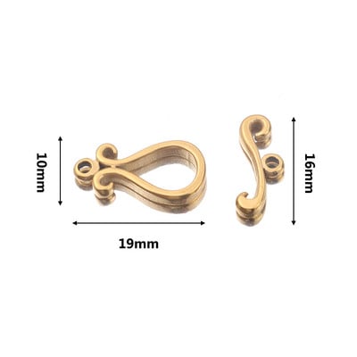 4 szett arany rozsdamentes acél billenőkapcsos csatlakozók alkatrészei rögzítőkhöz karkötő nyaklánc vaskos OT kapcsok barkács ékszerkészítő készlet