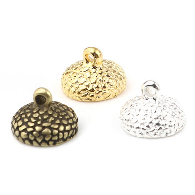 DoreenBeads Капачки от метални мъниста Кръгли (Размер на подходящите мъниста: 14 мм в диаметър) Направете си сам Колиета Обеци Находки за бижута 15 мм x 11 мм, 10 бр.