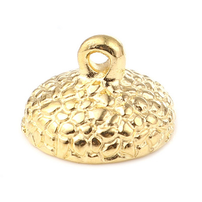 DoreenBeads Fém Gyöngysapkák Kerek (Fit Beads Mérete: 14mm Átm.) Barkácsolás Nyaklánc Fülbevaló Ékszer lelet 15mm x 11mm, 10db