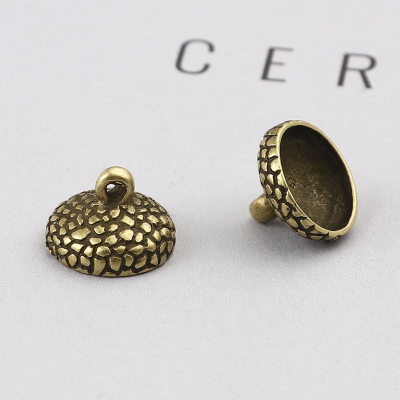 DoreenBeads Fém Gyöngysapkák Kerek (Fit Beads Mérete: 14mm Átm.) Barkácsolás Nyaklánc Fülbevaló Ékszer lelet 15mm x 11mm, 10db
