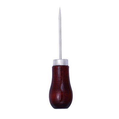 KAOBUY În formă de tărtăcuță, șantier, mâner din lemn, unelte de pungă, instrumente de artizanat din piele, pânză, mâner din lemn, instrument de zgârietură pentru prelucrarea pielii