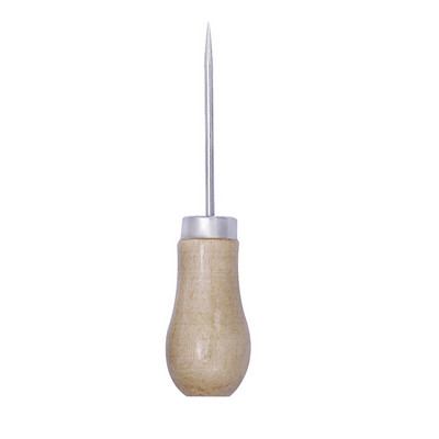 KAOBUY În formă de tărtăcuță, șantier, mâner din lemn, unelte de pungă, instrumente de artizanat din piele, pânză, mâner din lemn, instrument de zgârietură pentru prelucrarea pielii