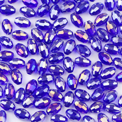 YHBZRET 100 бр. Оризови зърна Висококачествени австрийски кристални мъниста 4*6 мм овална форма Стъклен дистанционер Разхлабени мъниста Изработка на бижута Гривна Направи си сам