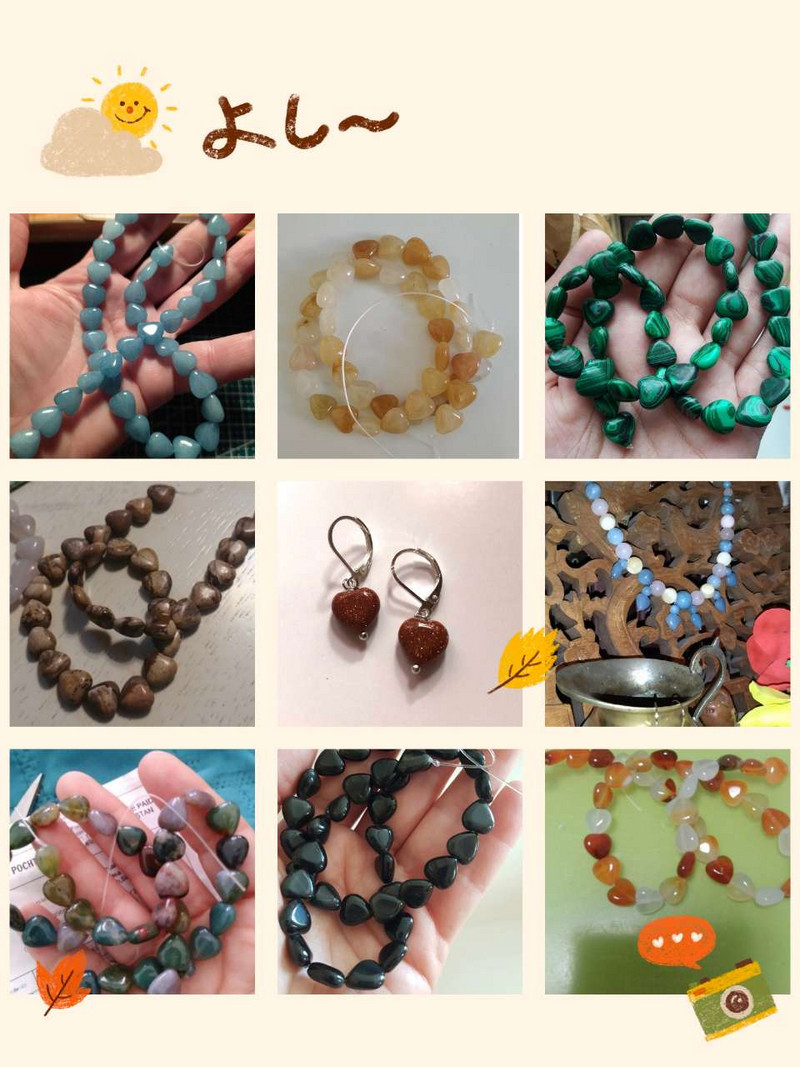 40 buc. Mărgele din piatră semiprețioasă în formă de inimă naturală pentru fabricarea de farmec pentru bijuterii DIY, brățară, colier, cadou pentru femei, dimensiune 10x10mm