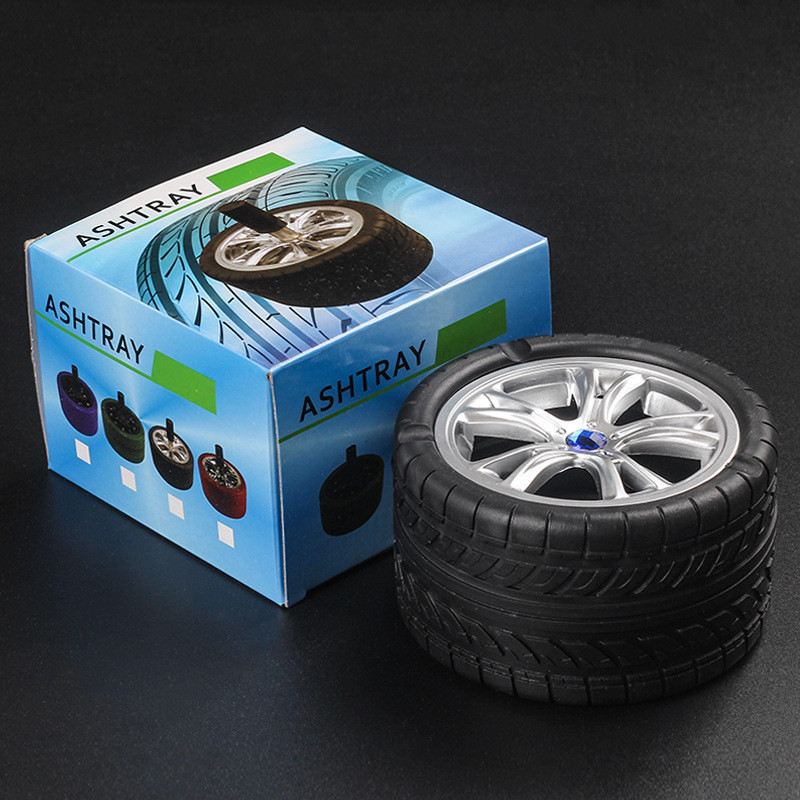 1tk Creative Kummist autorehvid Tuhatoos Pöörlev kaasaskantav tuhaalus Metallist kaanega tuhatoosid Silikoonist tuhatoos