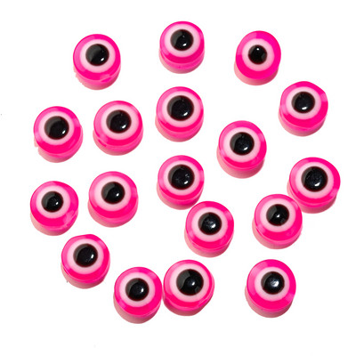 50db 6 8 10mm ovális alakú Evil Eye gyanta gyöngyök színes távtartó gyöngyök ékszerkészítéshez barkács kézzel készített fülbevaló karkötő kiegészítő