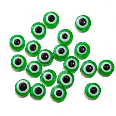 50db 6 8 10mm ovális alakú Evil Eye gyanta gyöngyök színes távtartó gyöngyök ékszerkészítéshez barkács kézzel készített fülbevaló karkötő kiegészítő