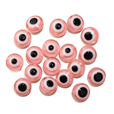 50db 6 8 10mm ovális alakú Evil Eye gyanta gyöngyök színes távtartó gyöngyök ékszerkészítéshez barkács kézzel készített fülbevaló karkötő kiegészítő
