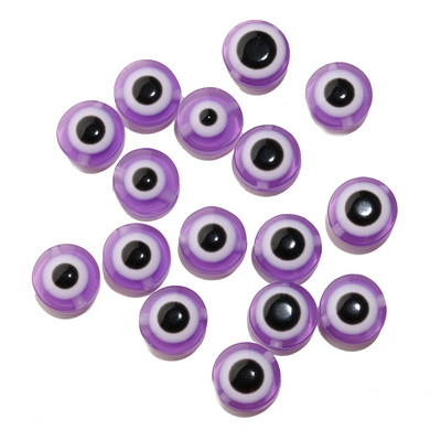 50db 6 8 10mm ovális alakú Evil Eye gyanta gyöngyök színes távtartó gyöngyök ékszerkészítéshez barkács kézzel készített fülbevaló karkötő kiegészítő